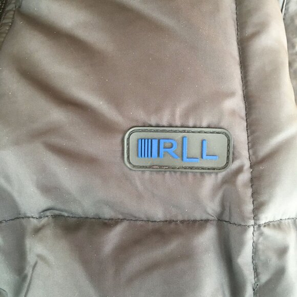 Lauren Ralph Lauren Reversible Down Quilted Puffer Vest Black Blue Size Medium - Picture 8 of 11